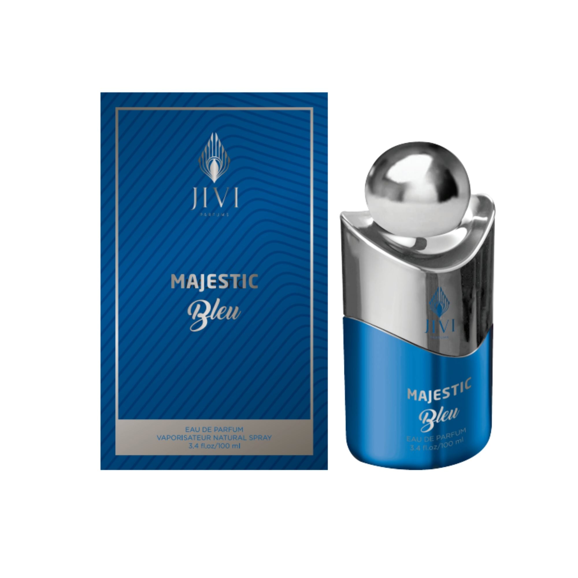 Majestic Bleu Metallic Jivi Parfums Edp 100Ml Hombre - Inspirado de Ralph Lauren Polo Blue EDT (old formula)